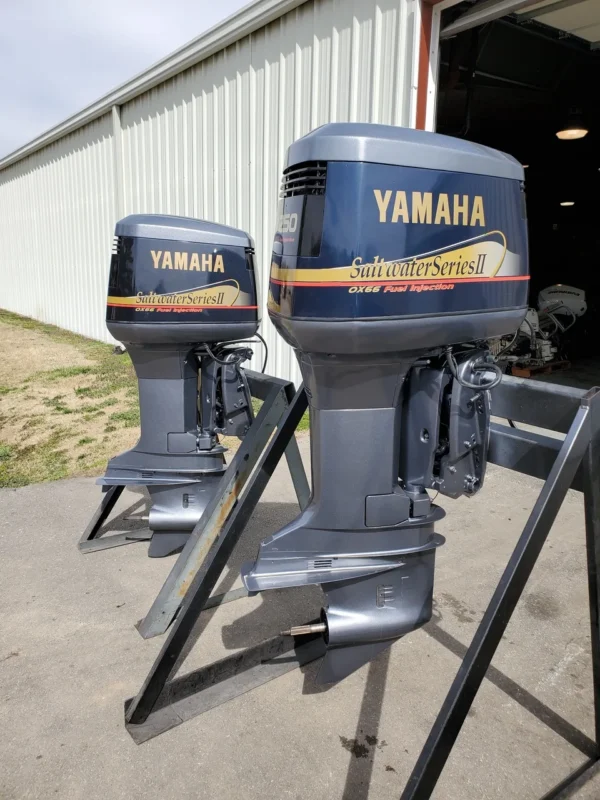 Twin 2001 Yamaha 250 HP 6-Cylinder EFI 2-Stroke 25"(X) Outboard Motors - Image 2