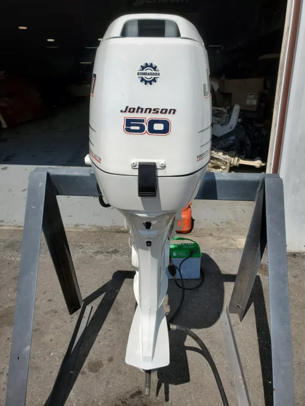 2003 Johnson 50 HP 3-Cylinder EFI 4-Stroke 20" (L) Outboard Motor - Image 4