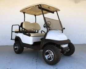 WHITE 4 INCH LIFTED CLUB CAR GOLF CART ECONOMY FOR SALE