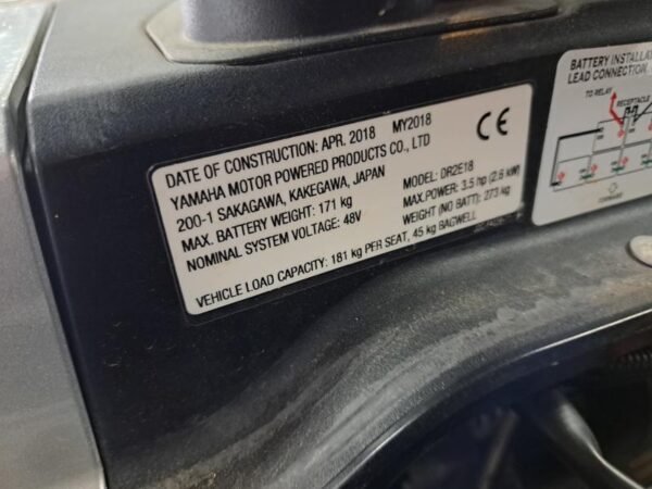 2018 YAMAHA GOLF-CAR THE DRIVE² – PTV AC FOR SALE - Image 5