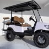 WHITE ALPHA CLUB CAR PRECEDENT GOLF CART SADDLE SEATS FOR SALE