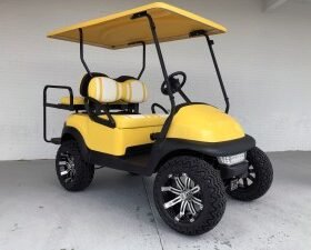 YELLOW BEACH CRUISER CLUB CAR GOLF CART FOR SALE